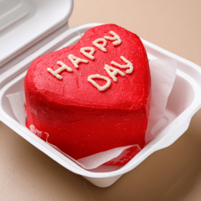 Heart shaped Red Velvet Bento Cake