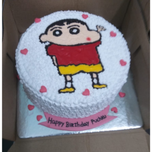 shinchan theme baby birthday cake